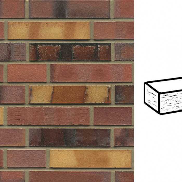 Кирпич клинкерный Muhr 21 SF Gelbbraunrot Spezial рустик, 240х115х52 мм