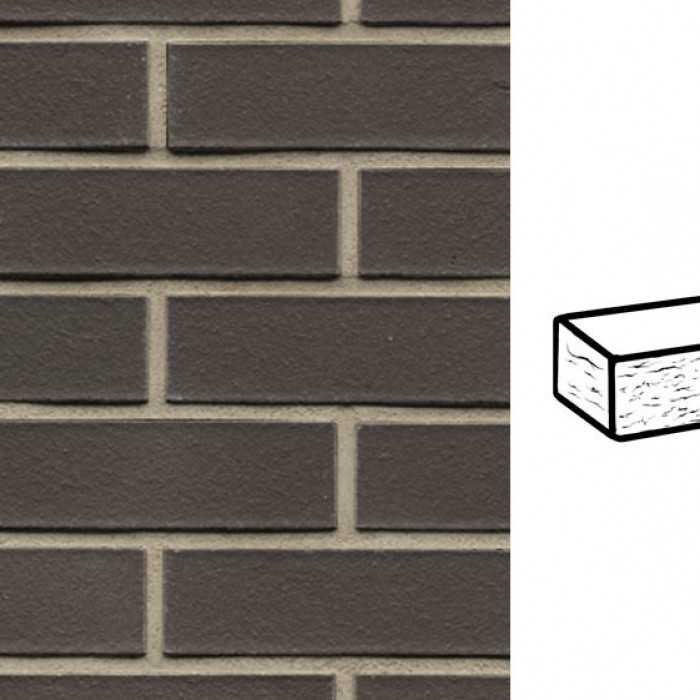 Кирпич клинкерный Muhr 05 Eisenschmelz Schwarzbraun рустик, 240х55х71 мм