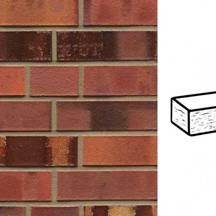 Кирпич клинкерный Muhr 18 Lachsbraun geflammt рустик, 240х115х71 мм