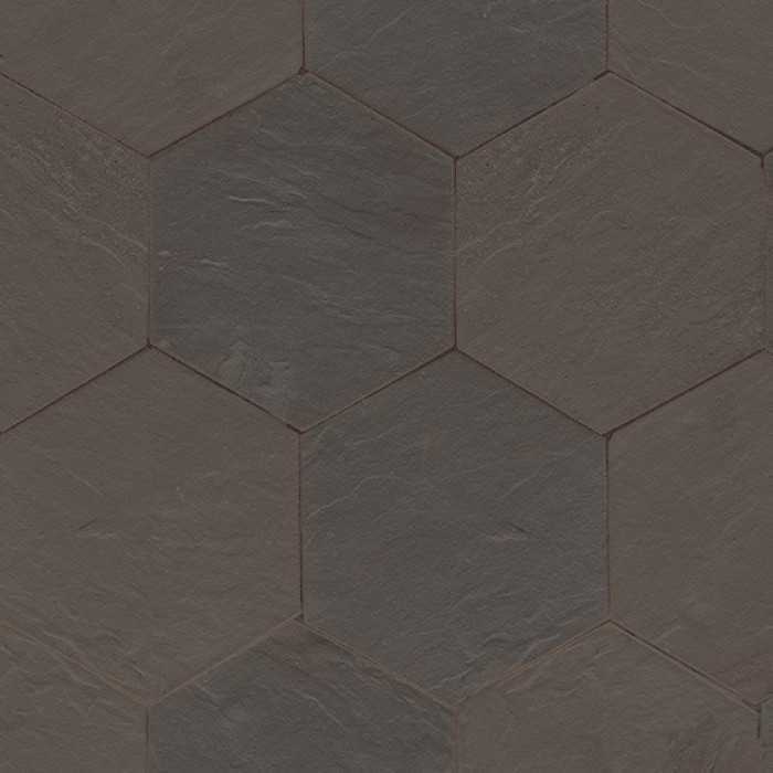 Клинкерная брусчатка Muhr №05 Eisenschmelz Schwarzbraun, гексагон 200х20 мм
