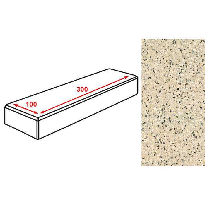 Плитка тротуарная Готика Granite FERRO, паркет, Жельтау 300х100х80 мм